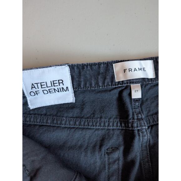 NWOT FRAME The Beaded Ankle Straight Jeans Size 27 Portia Black #3A516 - Picture 12 of 13